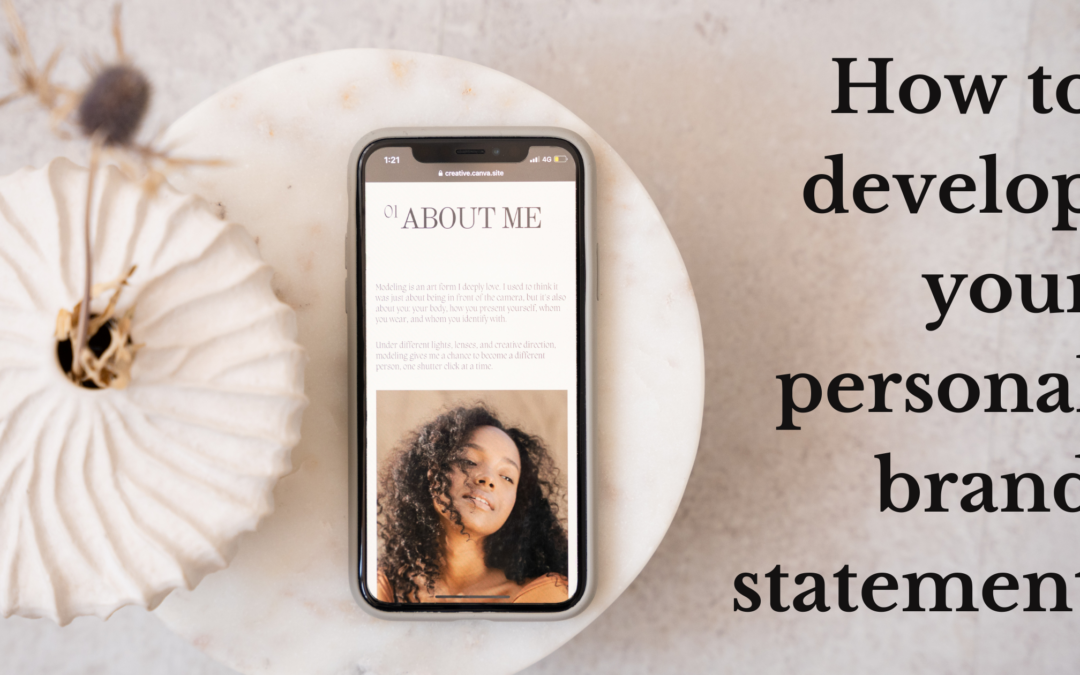 How to develop your personal brand statement